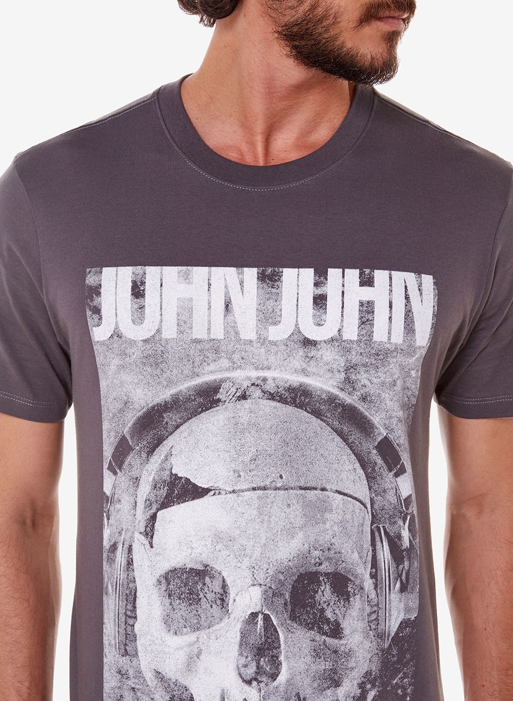 Camiseta Skull Profile John John Masculina 42.54.5159 - Camiseta Skull  Profile John John Masculina - JOHN JOHN MASC