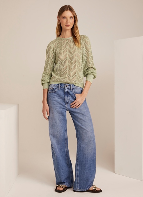 Jeans mujer wide leg - TRICOT